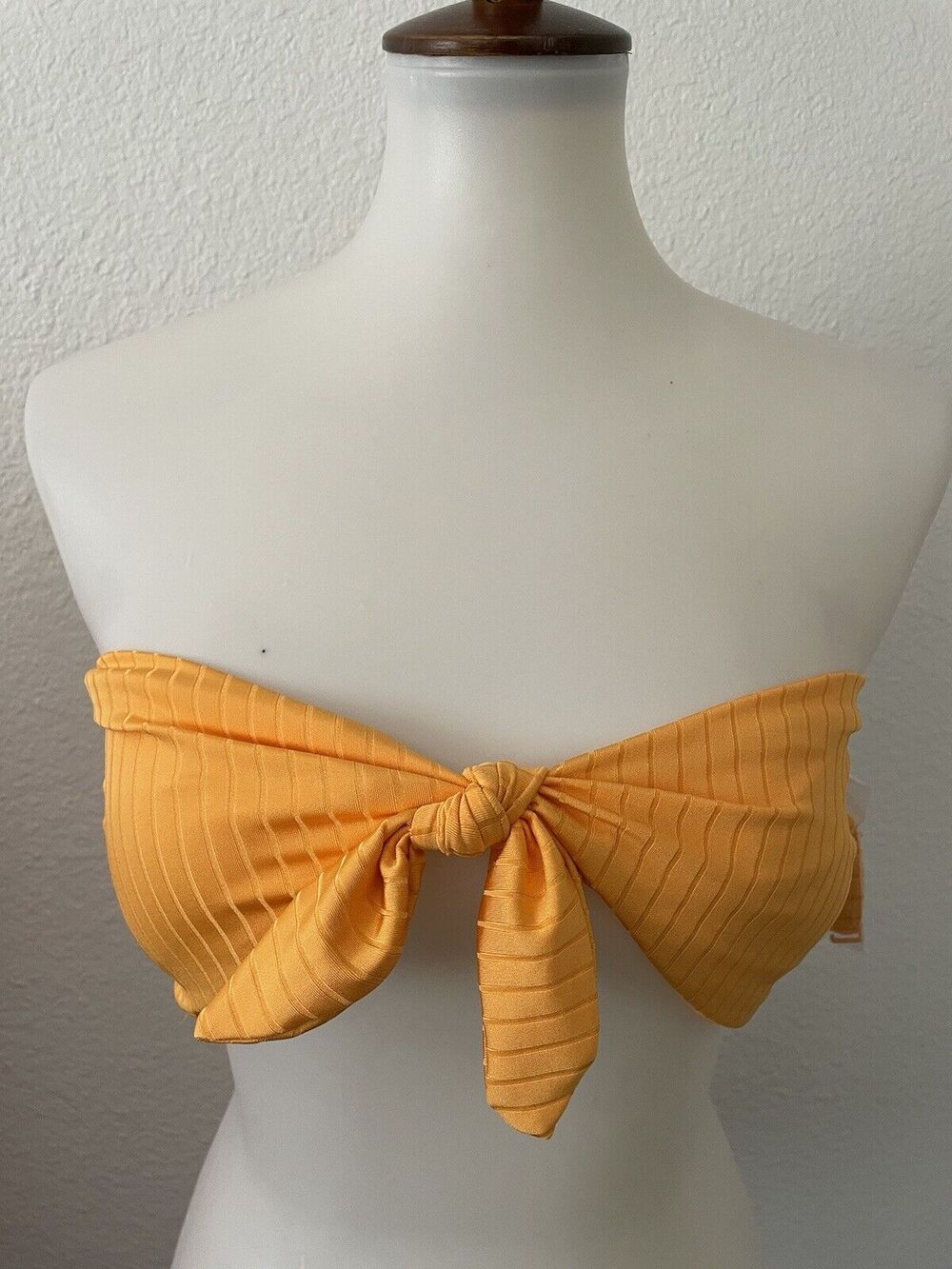 Aerie Swimsuit Bikini Top Ribbed Strapless Swimwear FLAW